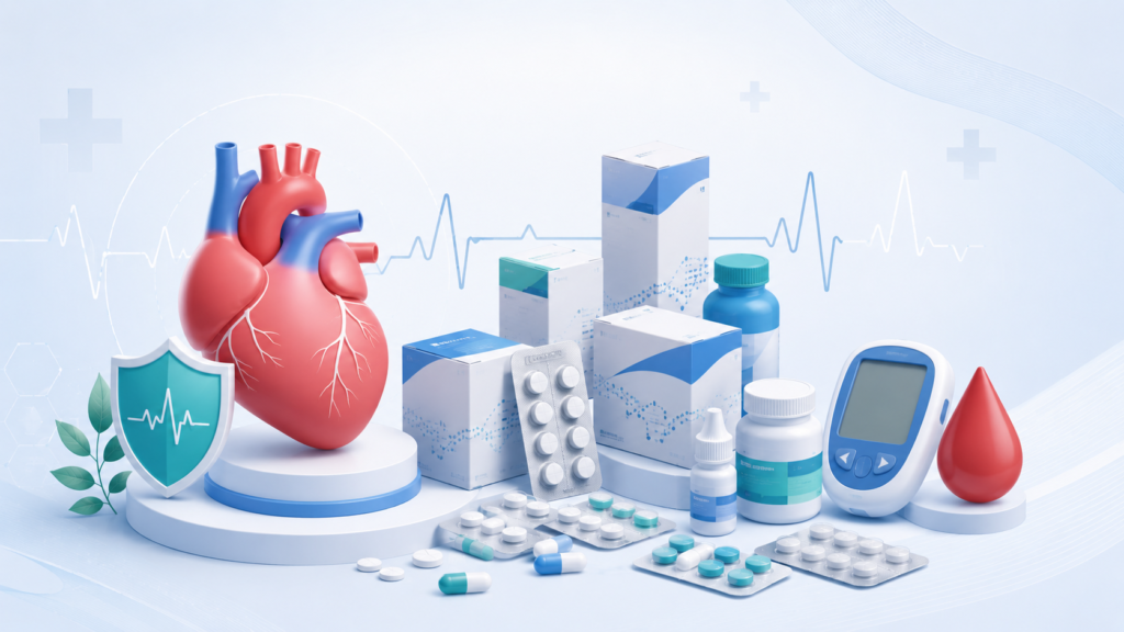 Cardiac and diabetic PCD pharma franchise product range