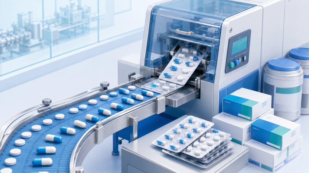 Tablet and capsule third party manufacturing production line