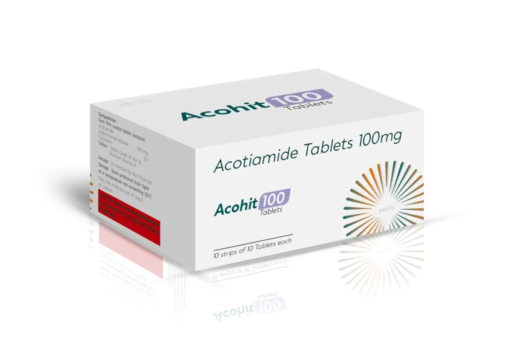 ACOHIT 100 Tablets 10x10 BLI carton pack shot