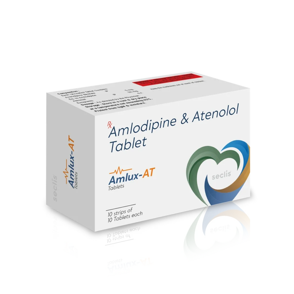 AMLUX AT Tablets 10*10 Blister carton pack shot