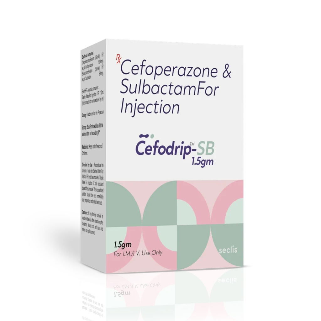 CEFODRIP™ SB 1.5GM Dry Injection 1 Vial carton pack shot