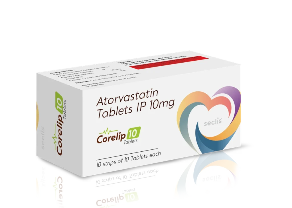 CORELIP 10 Tablets 10x10 ALU carton pack shot