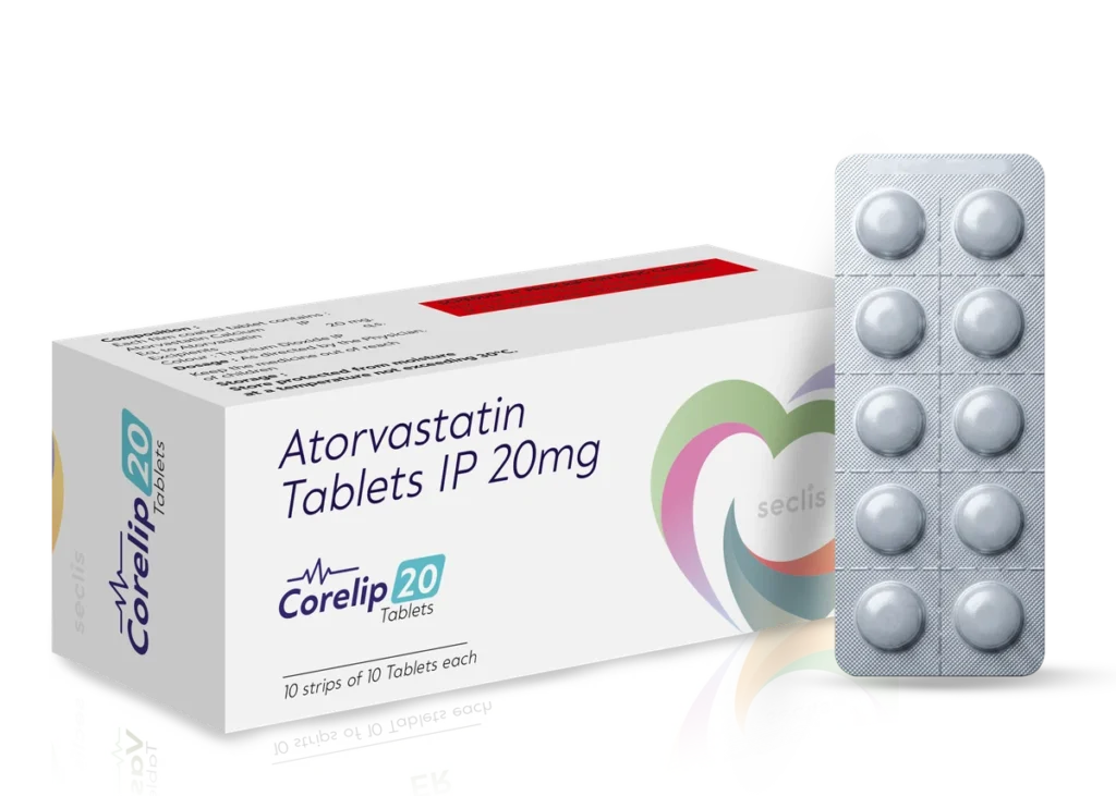 CORELIP 20 Tablets 10x10 ALU pack shot