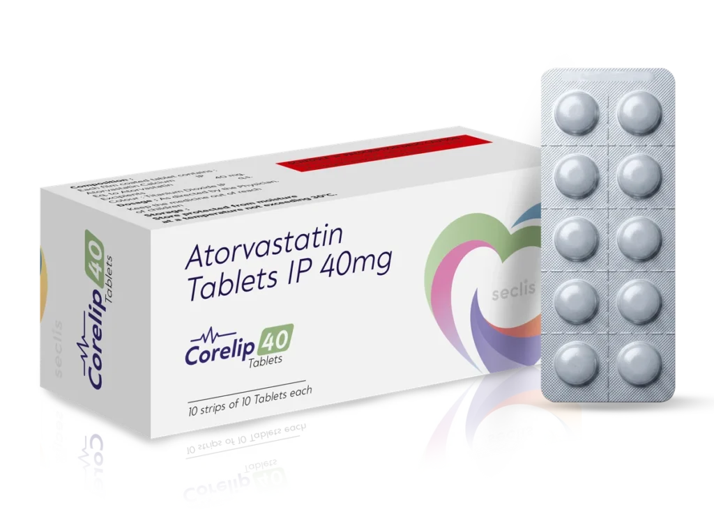 CORELIP 40 Tablets 10x10 ALU pack shot