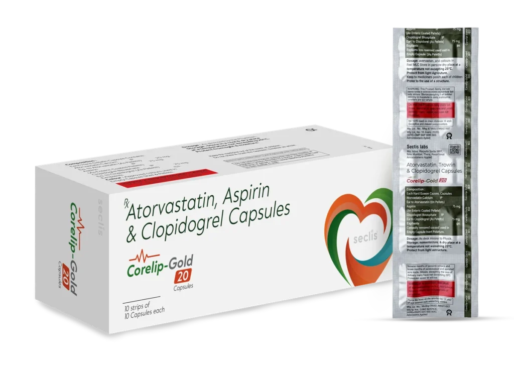 CORELIP GOLD 20 Capsules 10x10 Strip pack shot