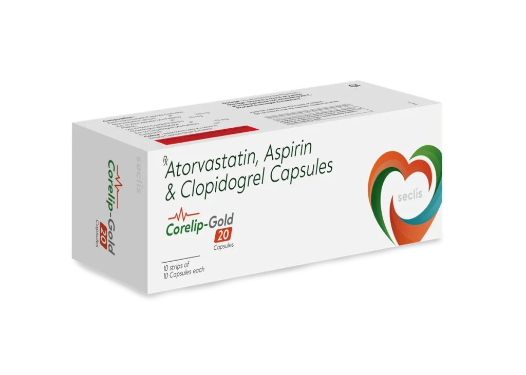CORELIP GOLD 20 Capsules 10x10 Strip carton pack shot