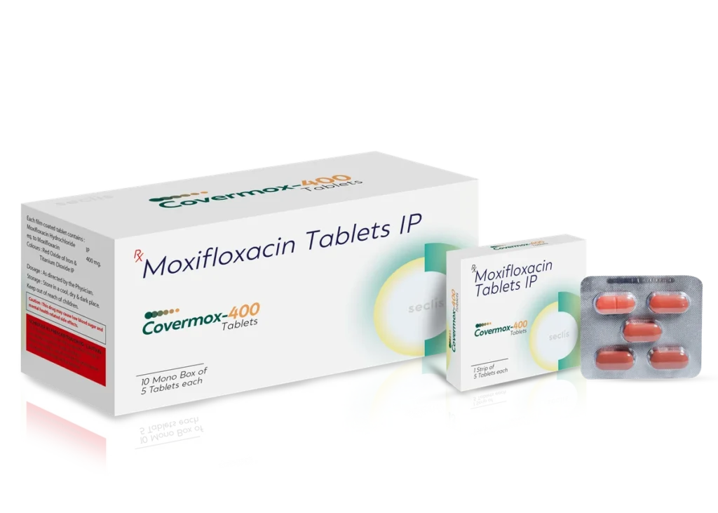 COVERMOX 400 Tablets 10*1*5 BLI pack shot