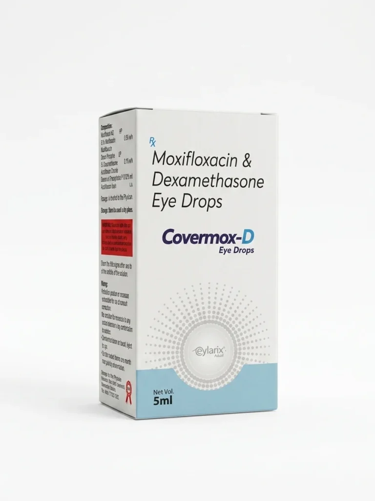 COVERMOX D Eye Drops 5ML carton pack shot