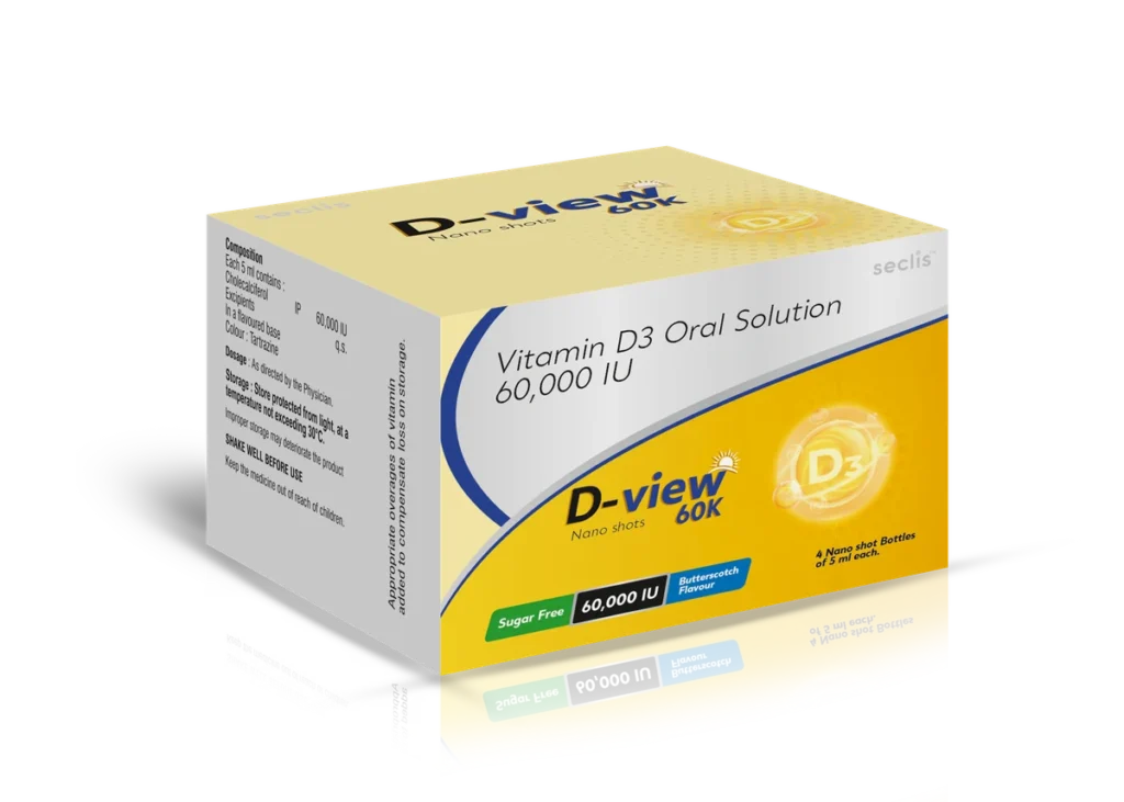 D-VIEW 60K Nano Shot 4*5mL carton pack shot