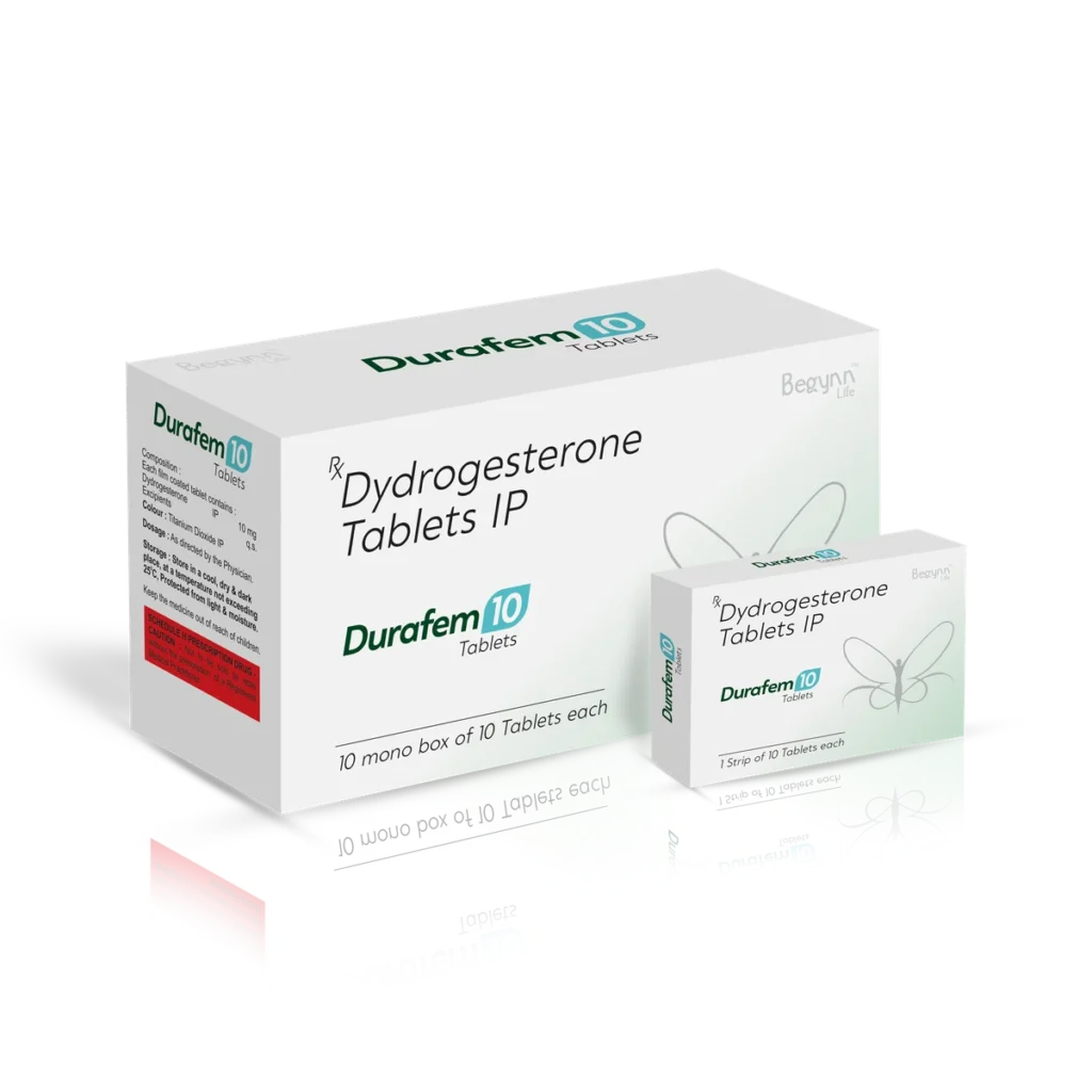 DURAFEM 10 Tablets 10*1*10 Blister carton pack shot