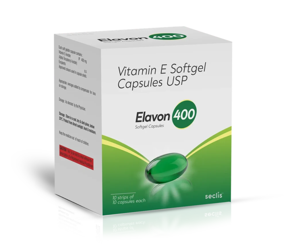 ELAVON 400 Soft Gelatin Capsules 10*10 carton pack shot