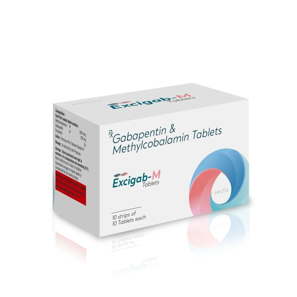 EXCIGAB M Tablets 10*10 ALU carton pack shot