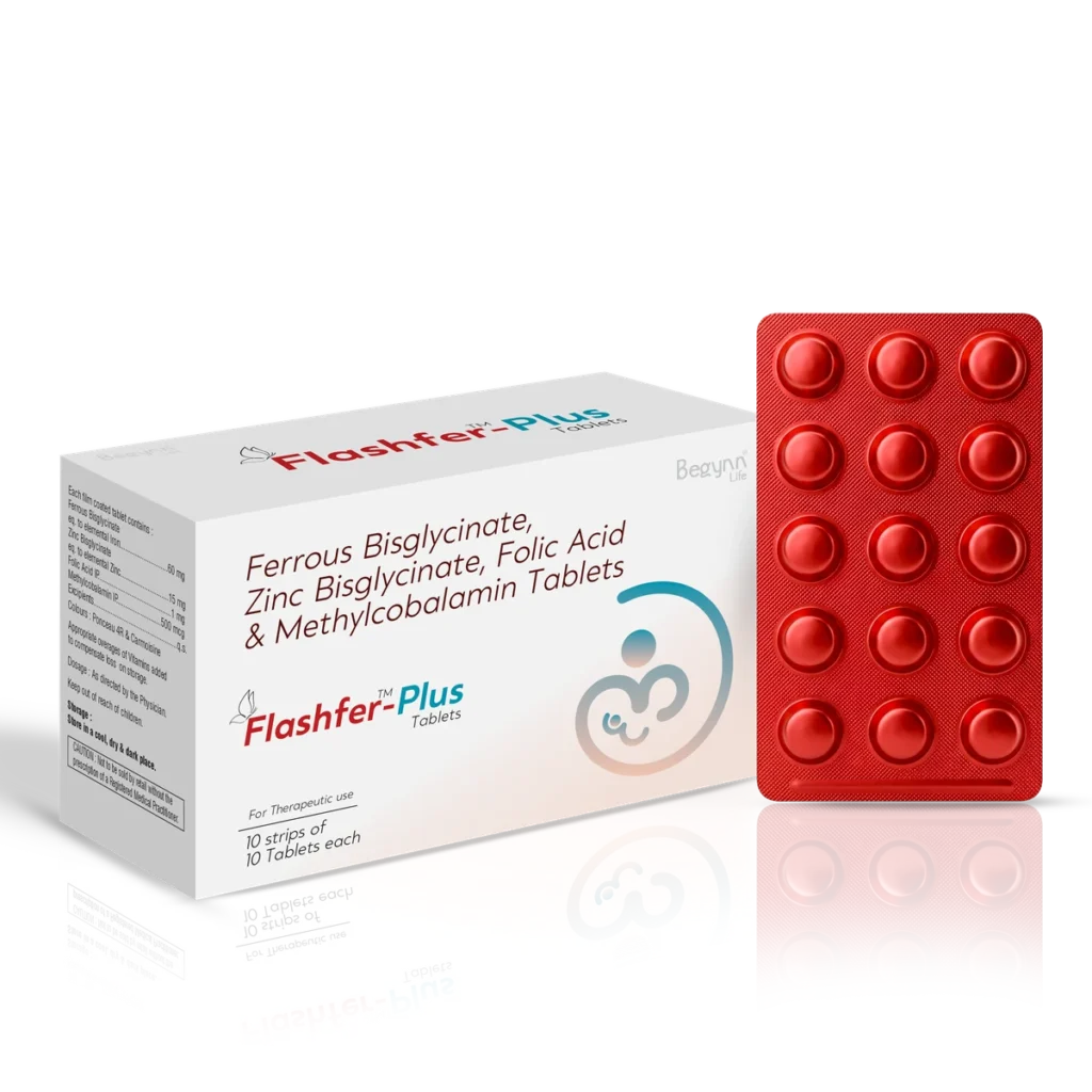 FLASHFER™ PLUS Tablets 10*15 ALU (Red Dye) pack shot