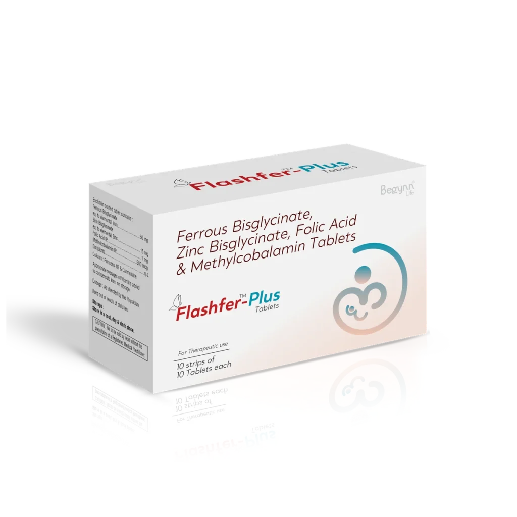 FLASHFER™ PLUS Tablets 10*15 ALU (Red Dye) carton pack shot
