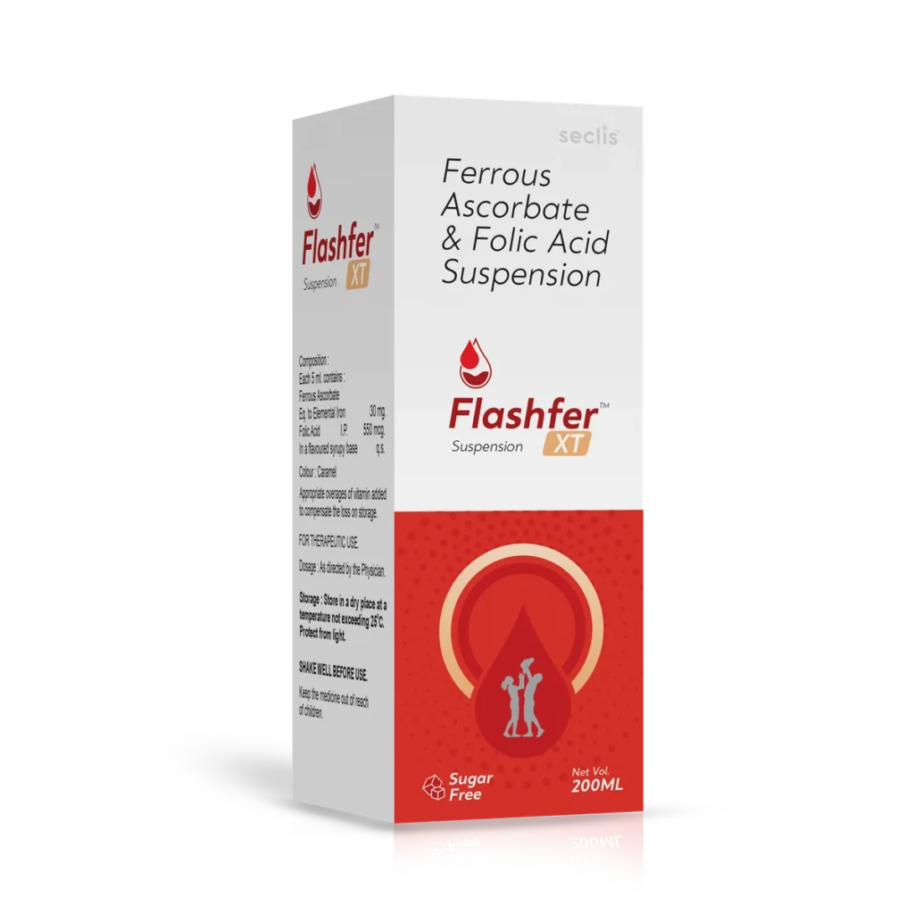 FLASHFER™ XT Syrup 200ML carton pack shot
