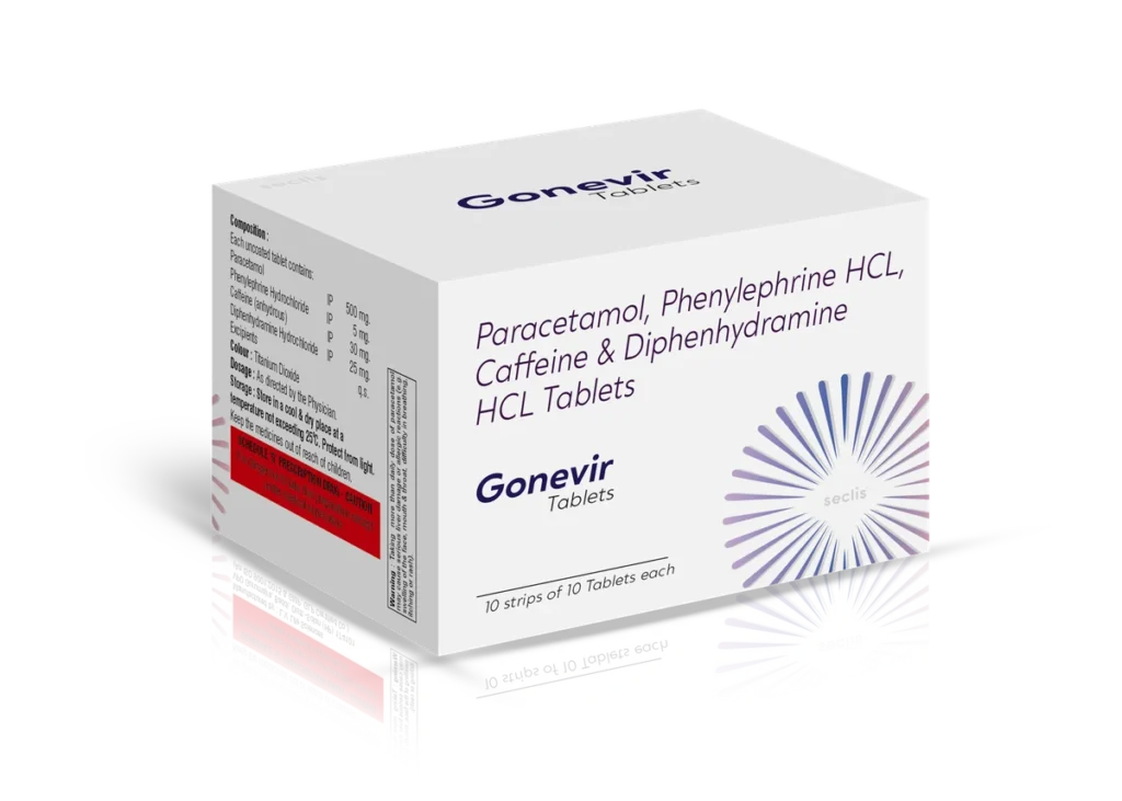 GONEVIR Tablets 10*10 BLI carton pack shot