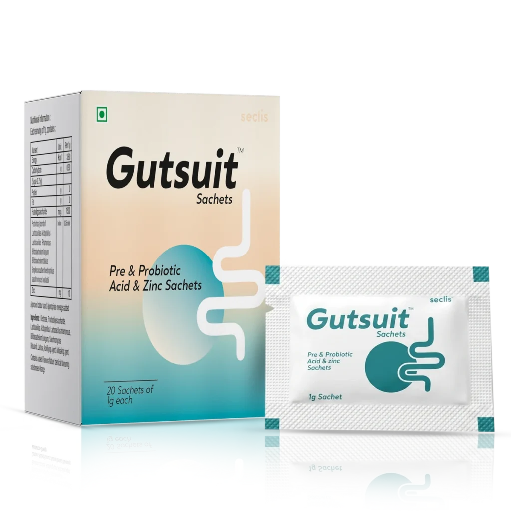 GUTSUIT™ (food) Sachet 20 X 1gm pack shot