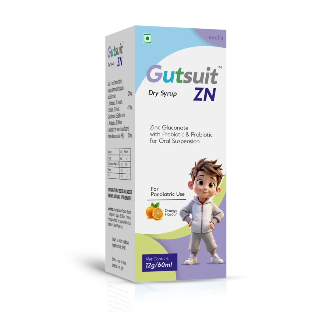 GUTSUIT™ ZN Dry Syrup 60 ML carton pack shot