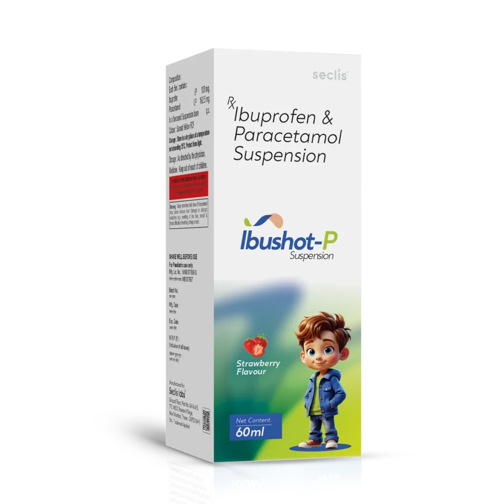 IBUSHOT-P Suspension 60ML (With Carton) carton pack shot