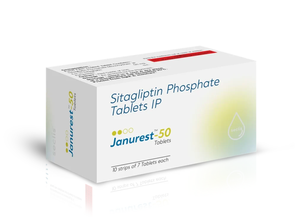 JANUREST™ 50 Tablets 10*7 carton pack shot