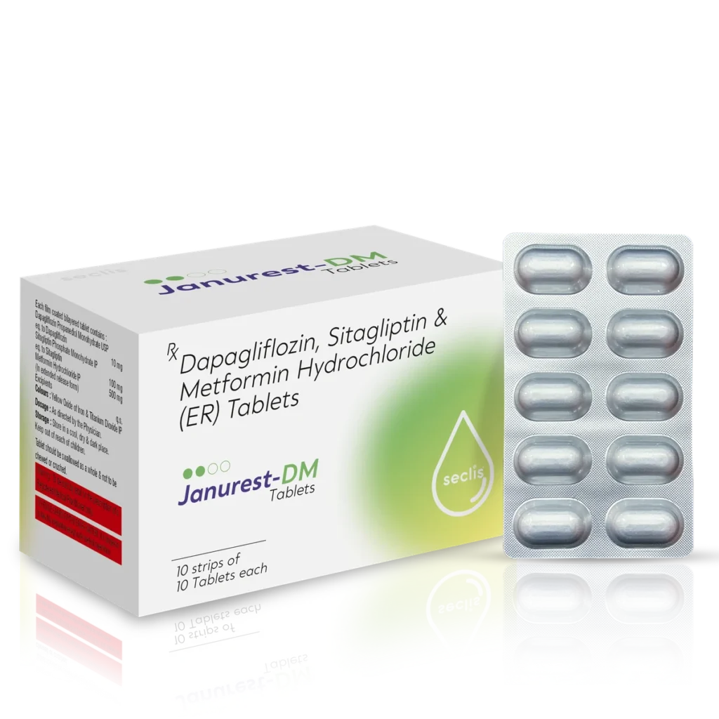 JANUREST™ DM Tablets 10*10 ALU pack shot