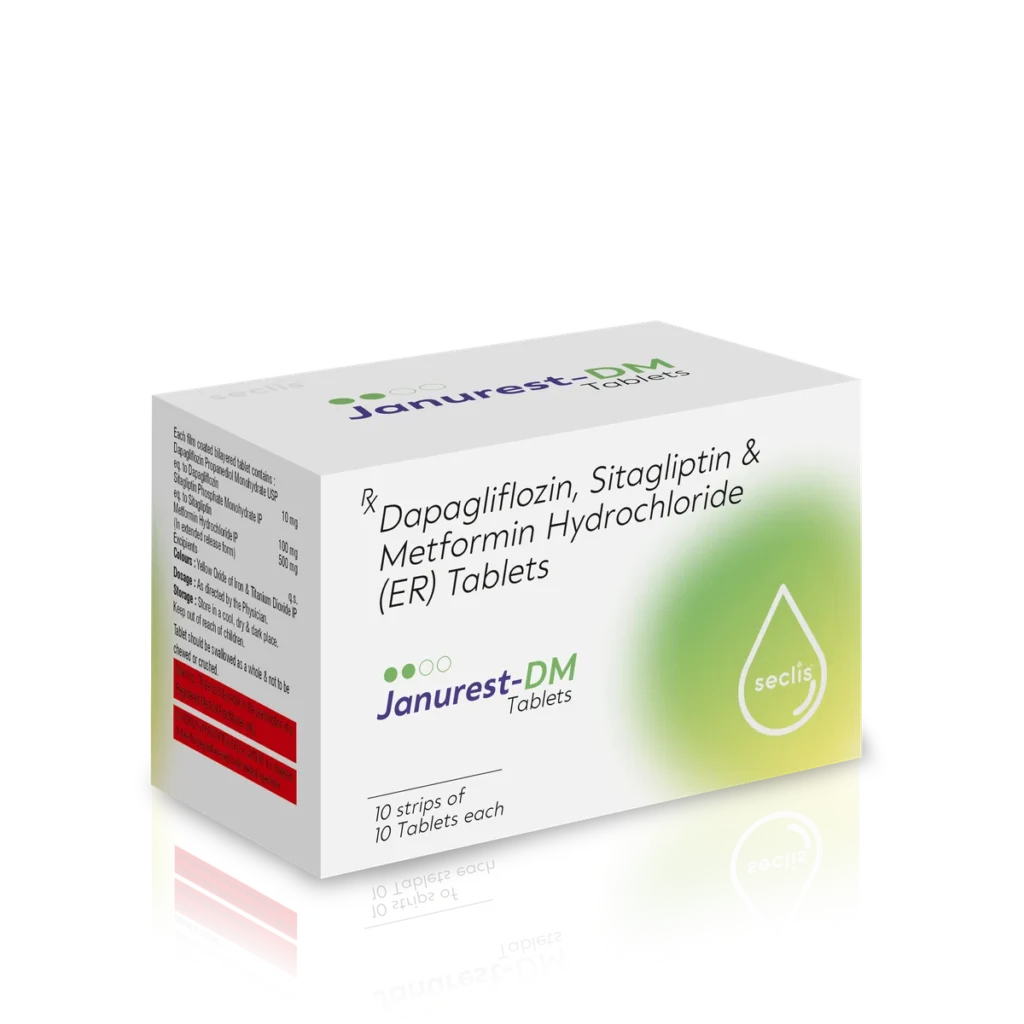JANUREST™ DM Tablets 10*10 ALU carton pack shot