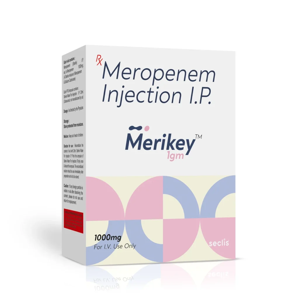 MERIKEY™ 1GM Dry Injection 1 Vial carton pack shot