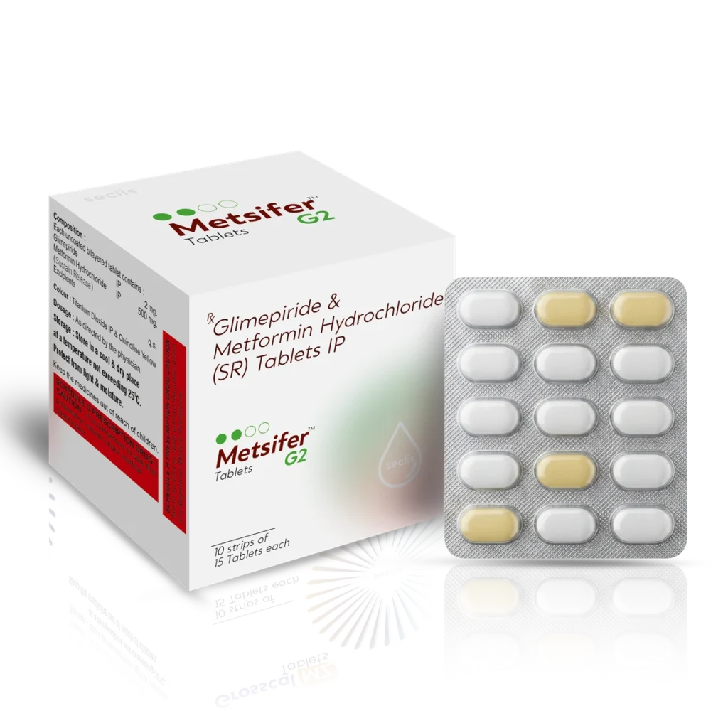 METSIFER™ G2 Tablets (Bi-Layered) 10x15 Blister pack shot