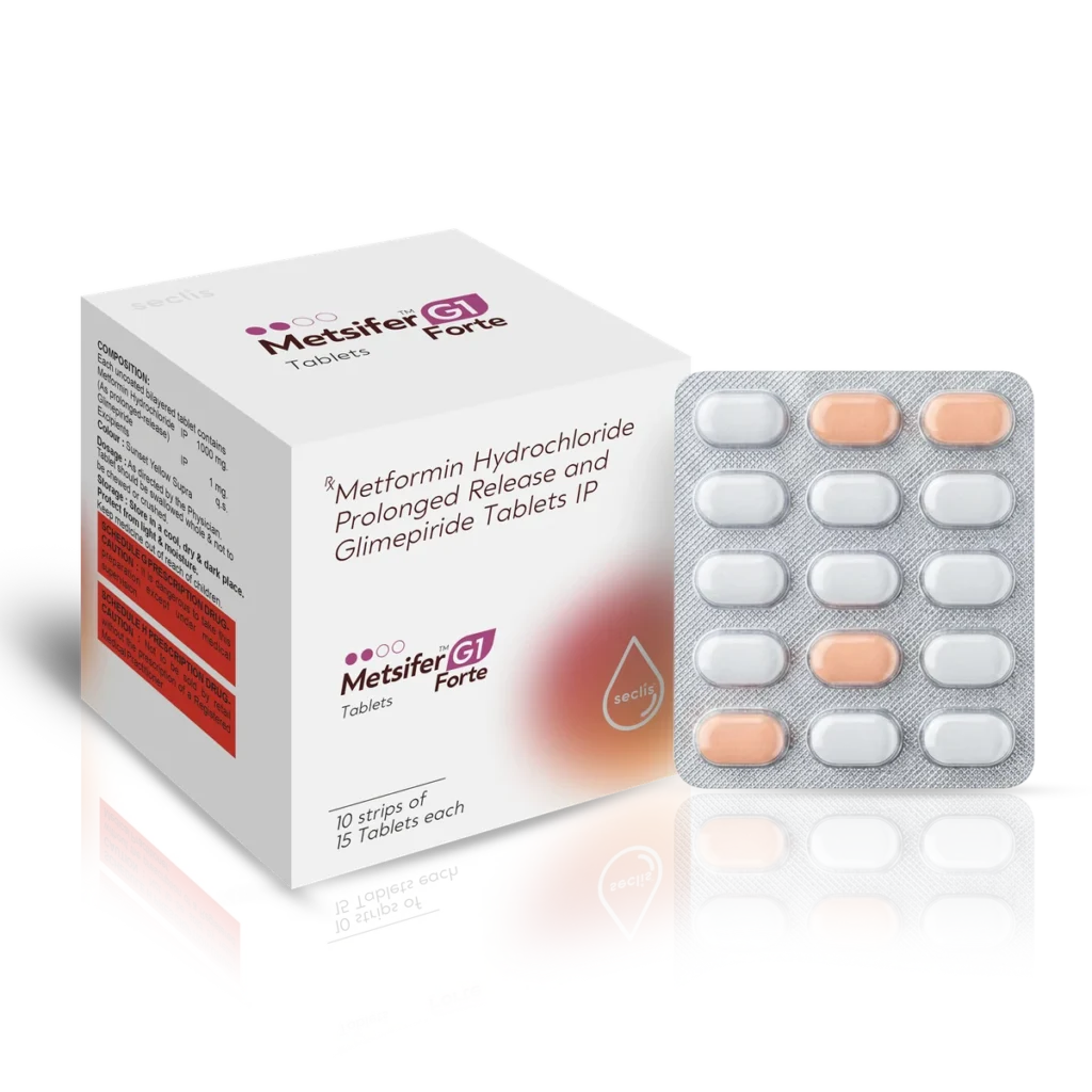 METSIFER™ G1 FORTE Tablets (Bi-Layered) 10*15 Blister pack shot