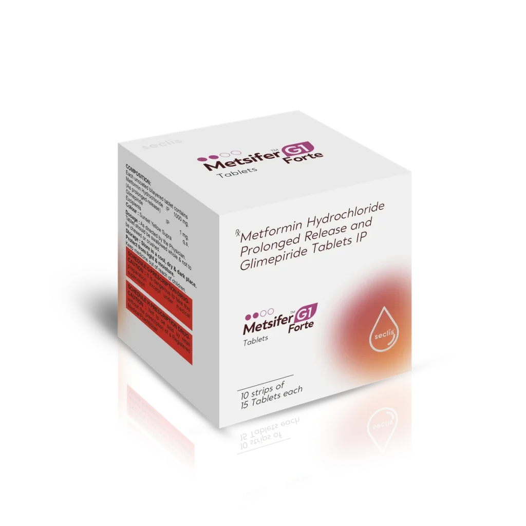 METSIFER™ G1 FORTE Tablets (Bi-Layered) 10*15 Blister carton pack shot