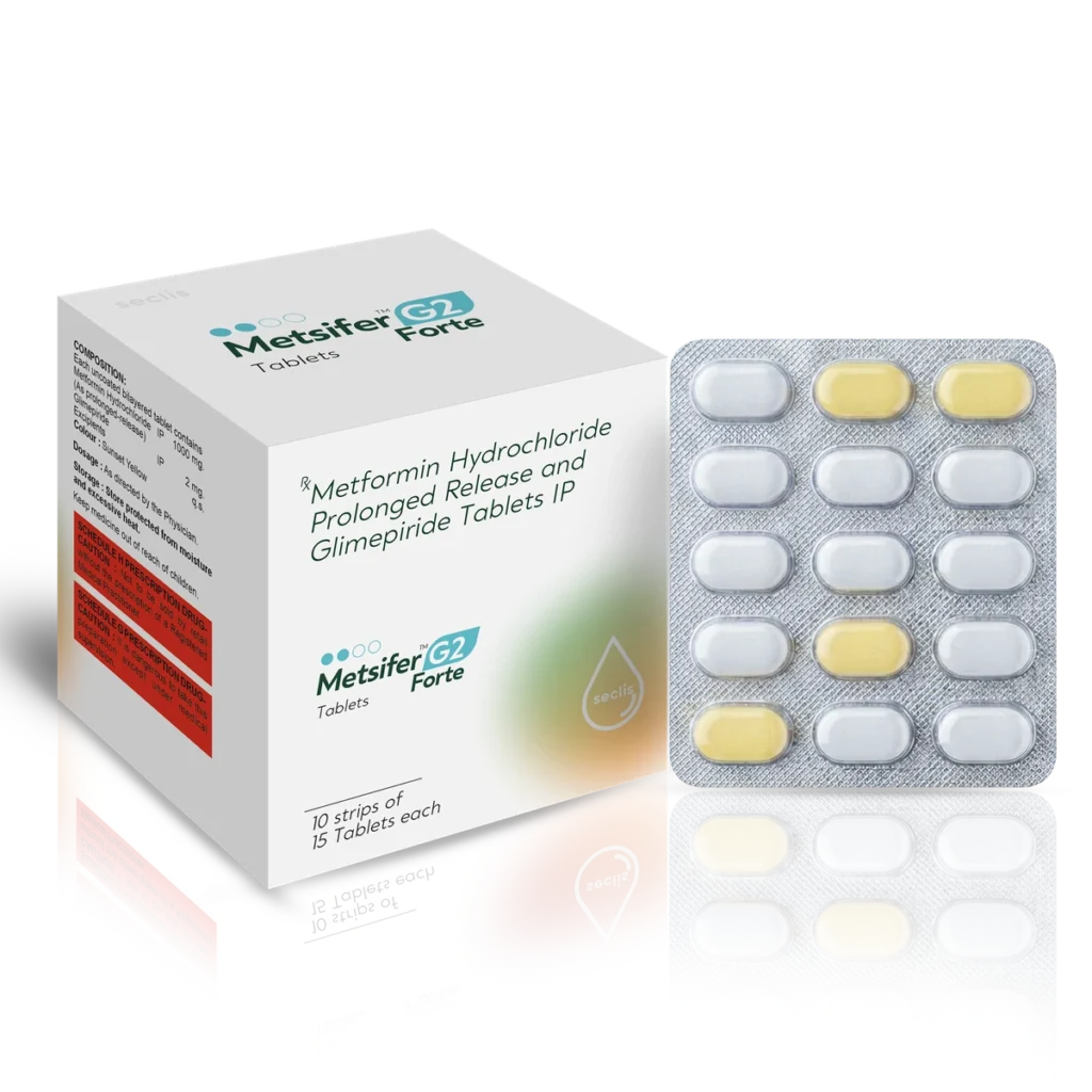 METSIFER™ G2 FORTE Tablets (Bi-Layered) 10*15 Blister pack shot