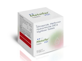 METSIFER™ VG1 Tablets (Bi-Layered) 10x15 BLI (BILAYERED) (IN O2 SIDE CUT DYE) carton pack shot