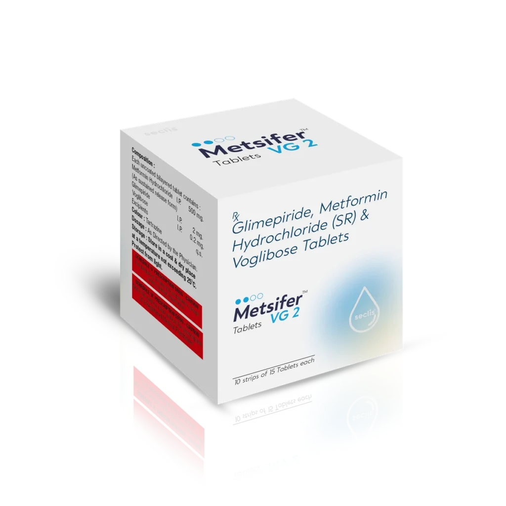 METSIFER™ VG2 Tablets (Bi-Layered) 10x15 Blister carton pack shot