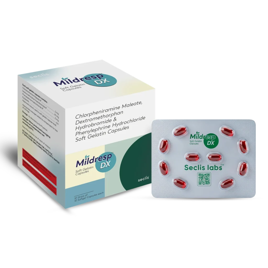 MILDRESP DX Soft Gel Capsules 10*10 Blister pack shot