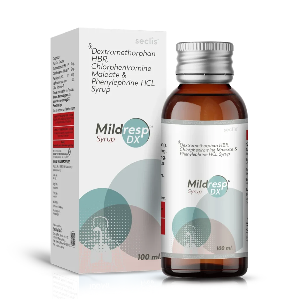 MILDRESP DX (with carton) Syrup 100 ML pack shot