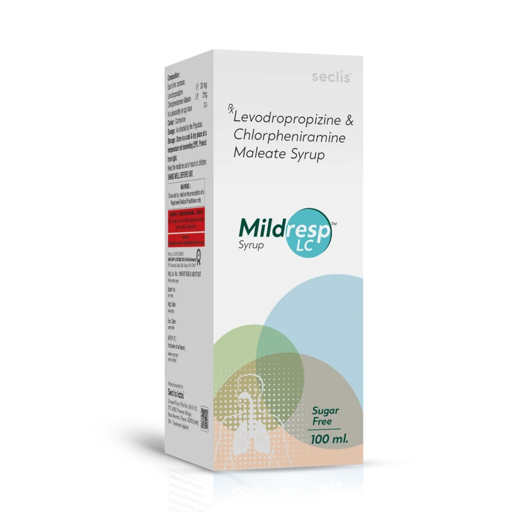 MILDRESP LC Cough Syrup 100 ML carton pack shot