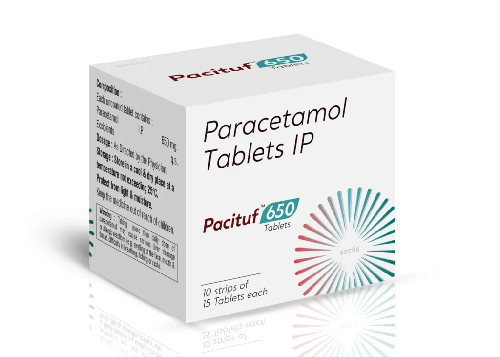 PACITUF™ 650 Tablets 10*15 BLISTER carton pack shot