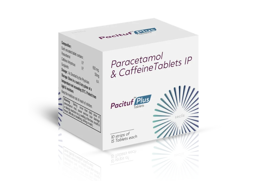 PACITUF™ PLUS Tablet 10*15 BLI carton pack shot