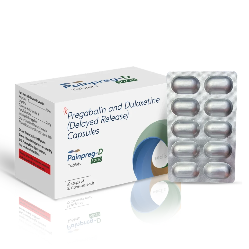PAINPREG D 50/20 Capsules 10*10 ALU-ALU pack shot