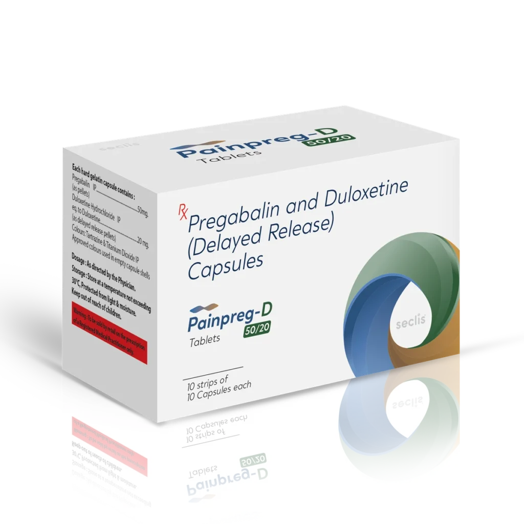 PAINPREG D 50/20 Capsules 10*10 ALU-ALU carton pack shot