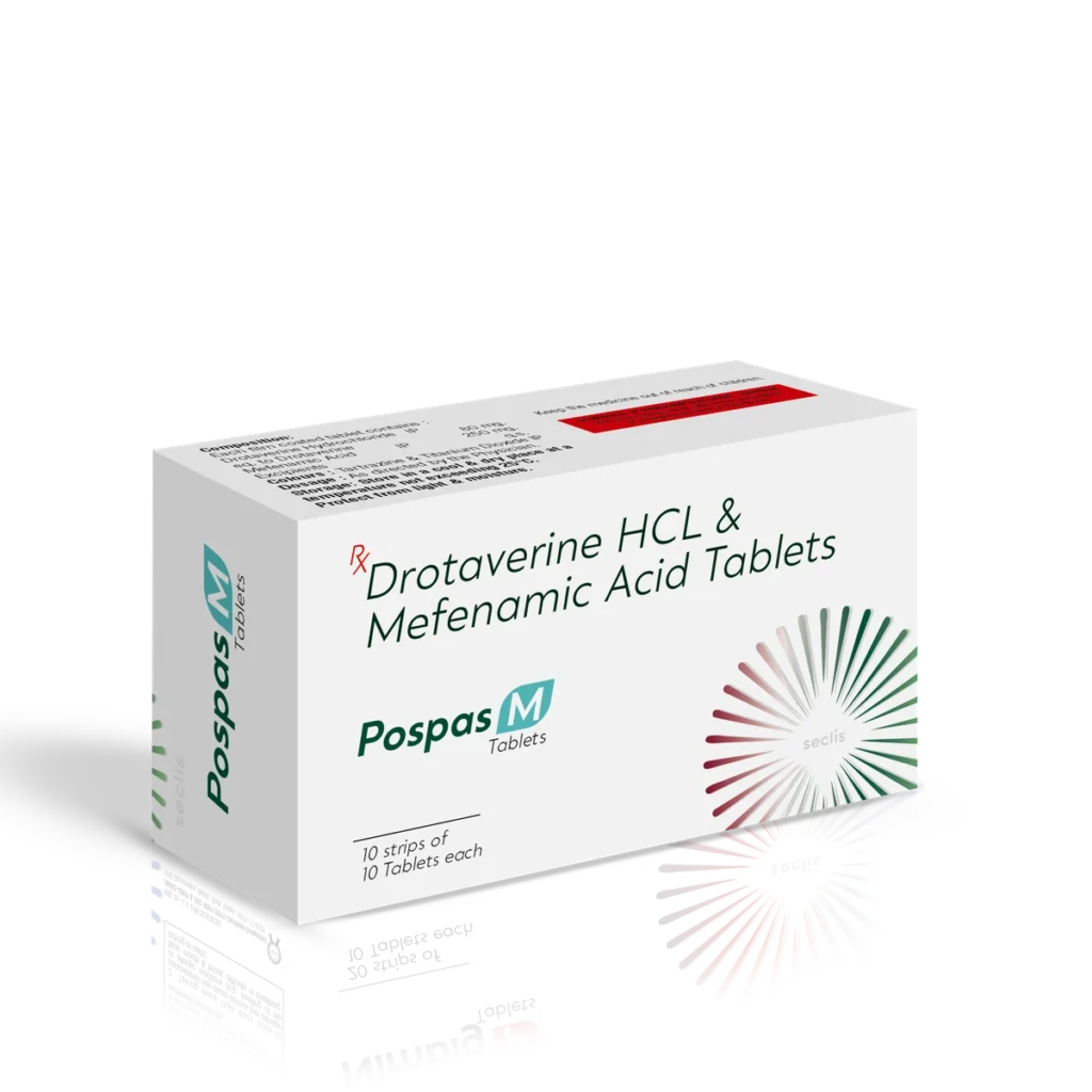 POSPAS M Tablets 10*10 Blister carton pack shot