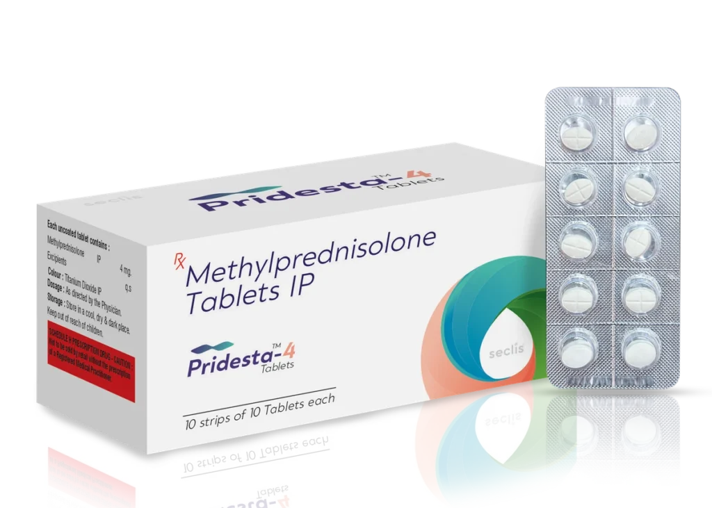 PRIDESTA™ 4 Tablets 10*10 Blister pack shot