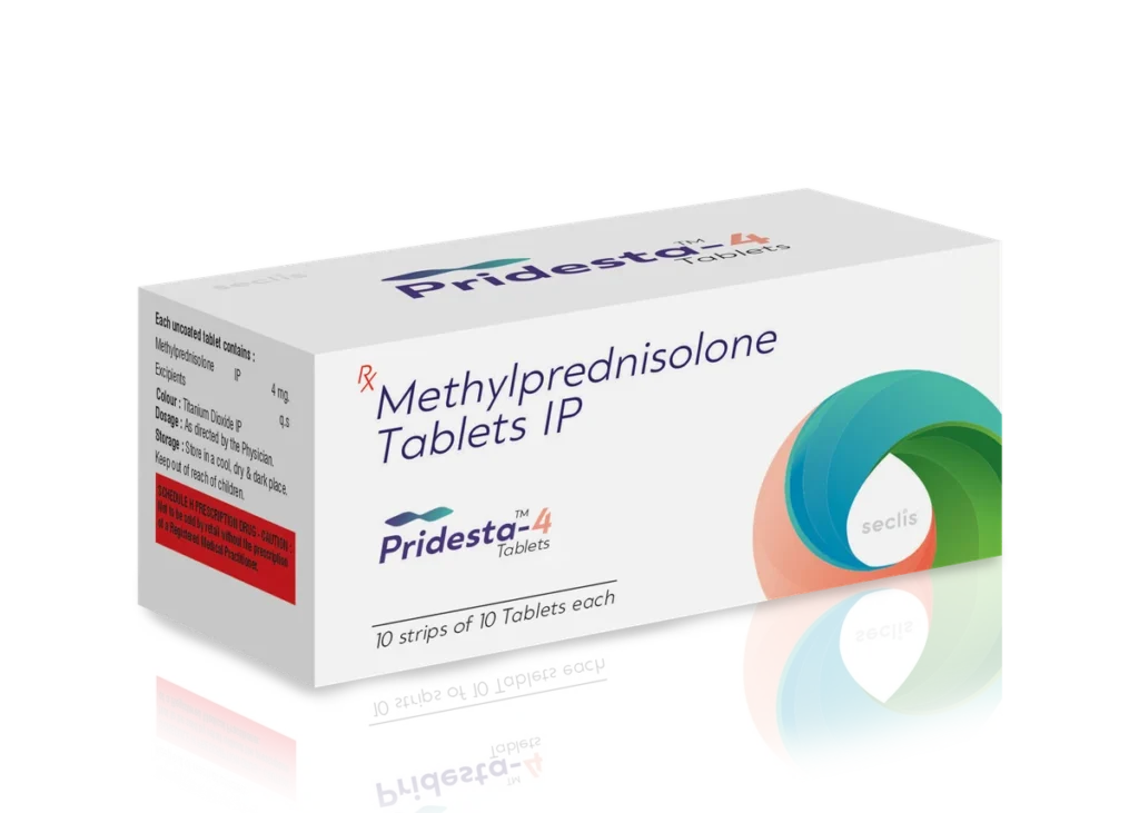 PRIDESTA™ 4 Tablets 10*10 Blister carton pack shot