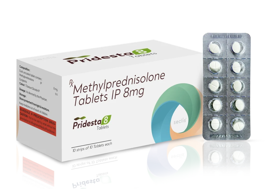 PRIDESTA™ 8 Tablets 10*10 Blister pack shot