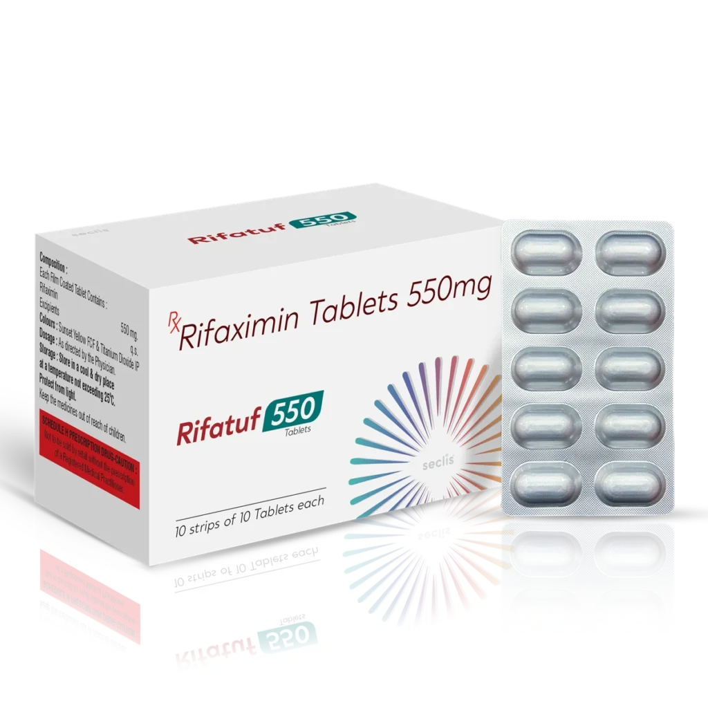 RIFATUF 550 Tablets 10*10 ALU pack shot