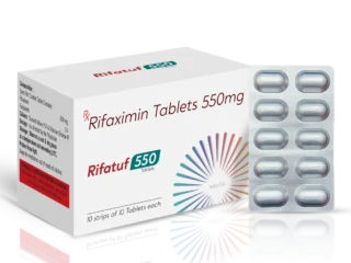 RIFATUF 550 Tablets 10*10 ALU pack shot