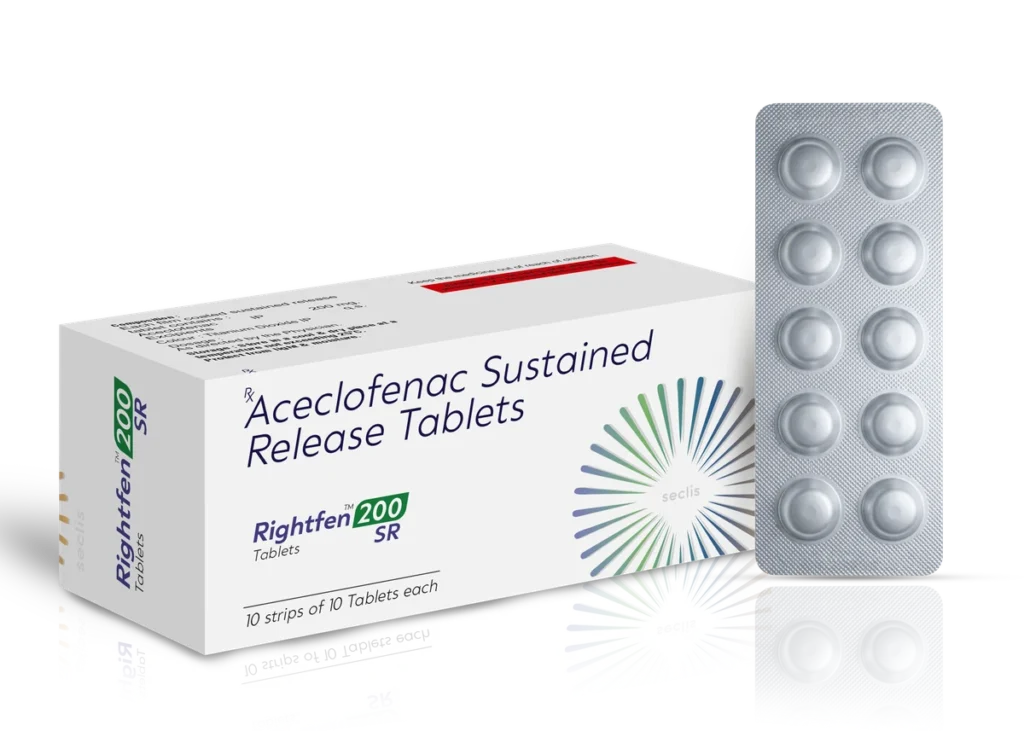 RIGHTFEN™ 200 SR Tablets 10*10 ALU pack shot