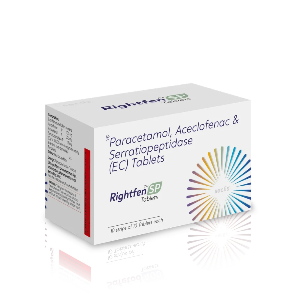 RIGHTFEN™ SP Tablets 10*10 ALU carton pack shot