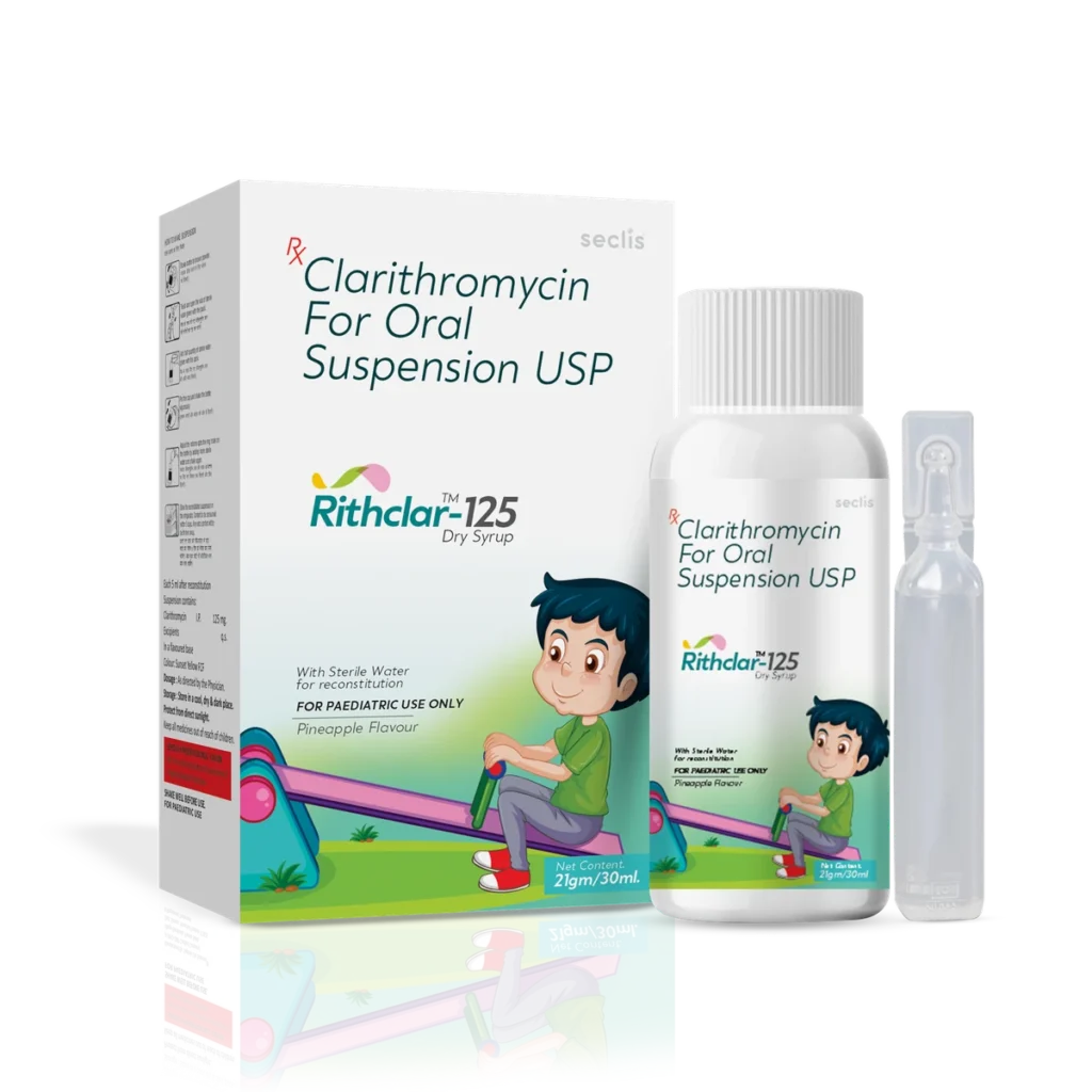 RITHCLAR™ 125 Dry Syrup 30 ml pack shot