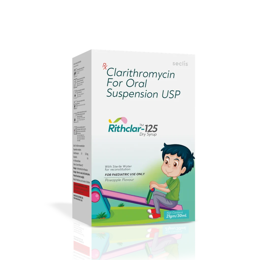 RITHCLAR™ 125 Dry Syrup 30 ml carton pack shot